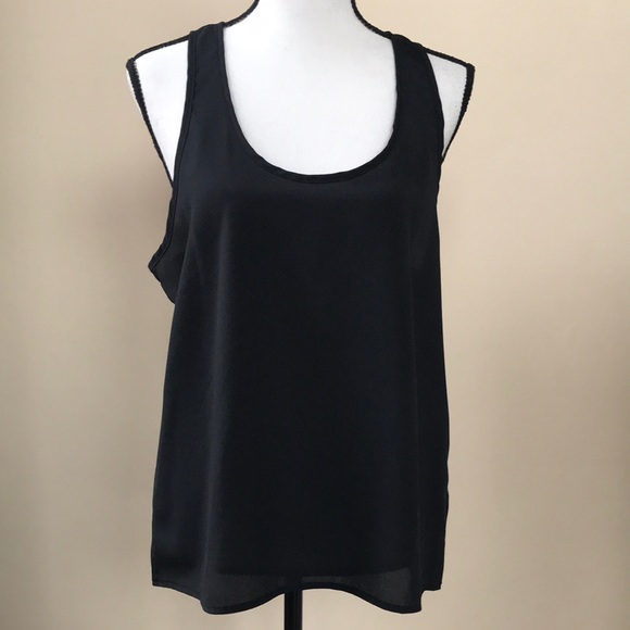 Cute Black Racerback Tank with Pink Zipper in Back - Picture 2 of 7